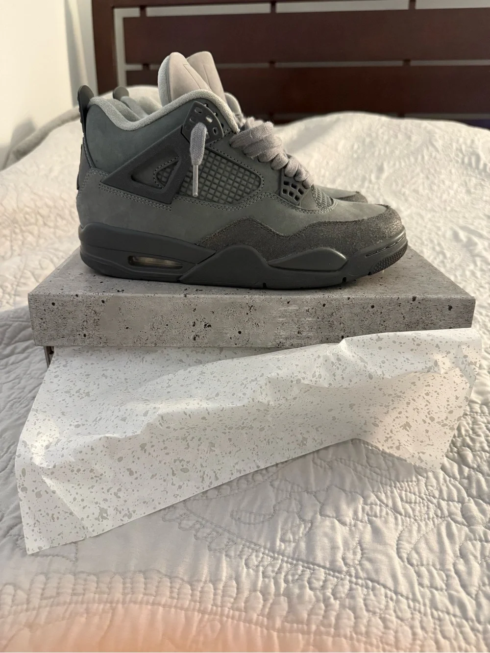 Jordan Kids' Grey Suede Retro Sneakers